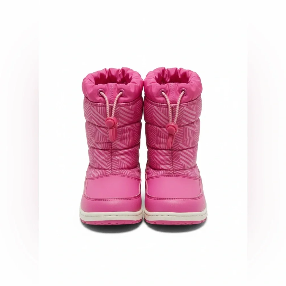 Pink Quilted Winter Boots